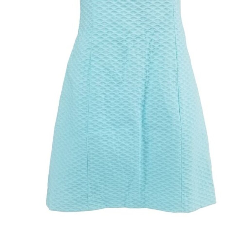 Lilly Pulitzer Vandalia Shift Dress Serene Blue Sleeveless Textured Cotton Sz 0 - Picture 10 of 12